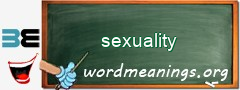 WordMeaning blackboard for sexuality